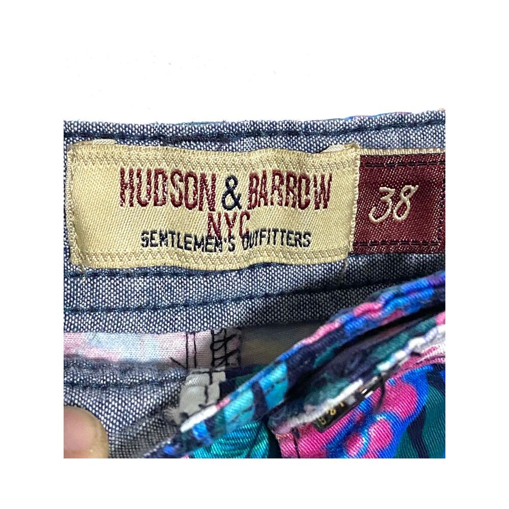 Hudson & Barrow Tropical Chino Shorts Mens 38 Hawaiian Vacation Resort Colorful - Picture 6 of 8